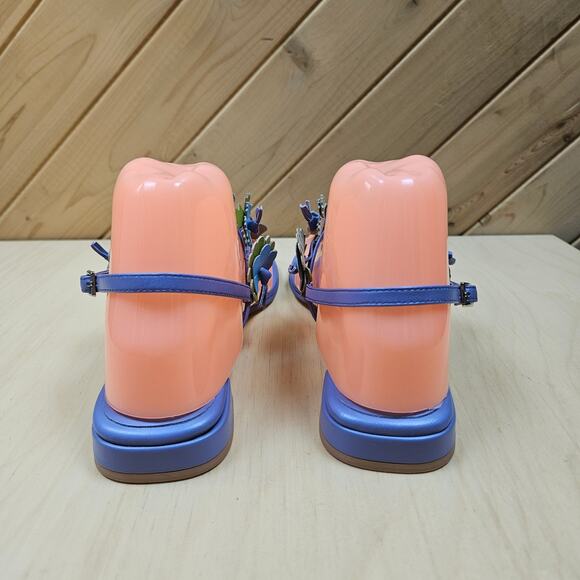 DIANTHUS by Jeffrey Campbell slingback thong sandal Floral detail - Picture 4 of 8